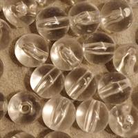 8 mm. klare plastik perler.